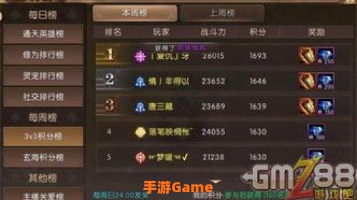 手游排行榜